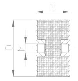 JNDE型<a href='http://24hon.com.cn' target='_blank'><u>橡膠減震器</u></a>結(jié)構(gòu)